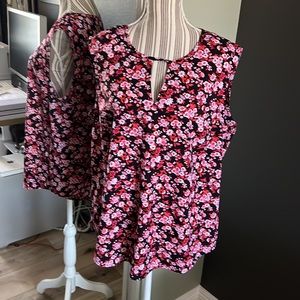 Worn 1x, Jones NY, floral sleeveless top, size 16
